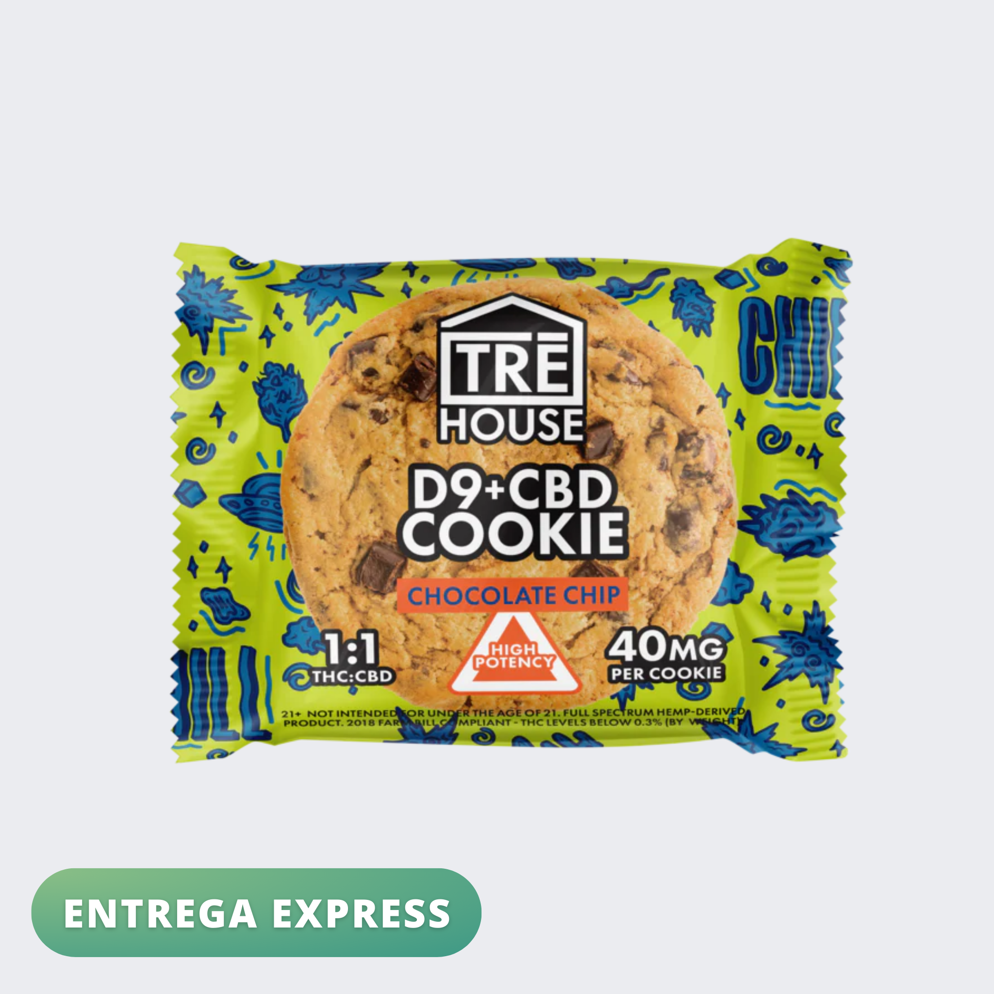 Galleta THC/CBD 40 mg - Tre House - Chocolate Chips