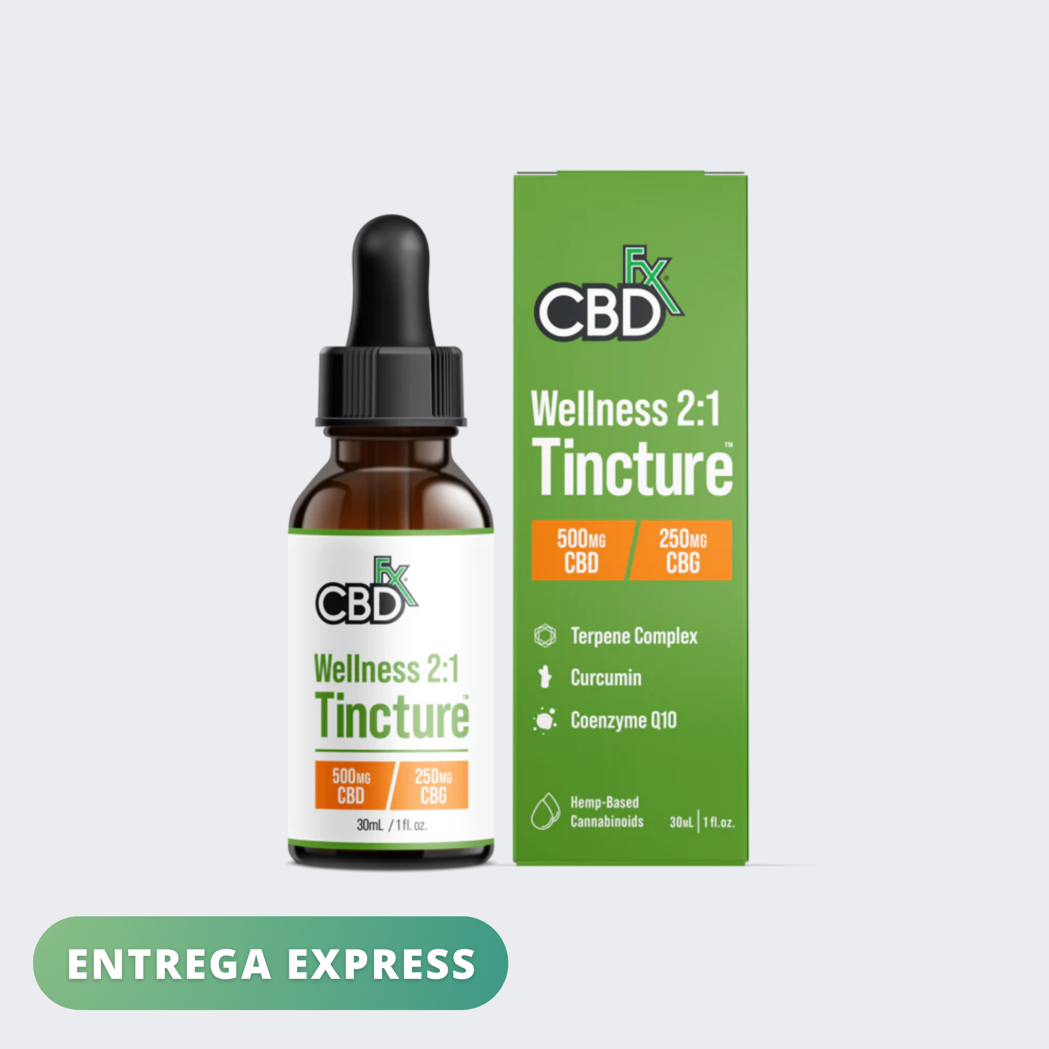 Tintura para el Bienestar - CBD y CBG - CBDfx- 500mg - CBD Amplio Espectro