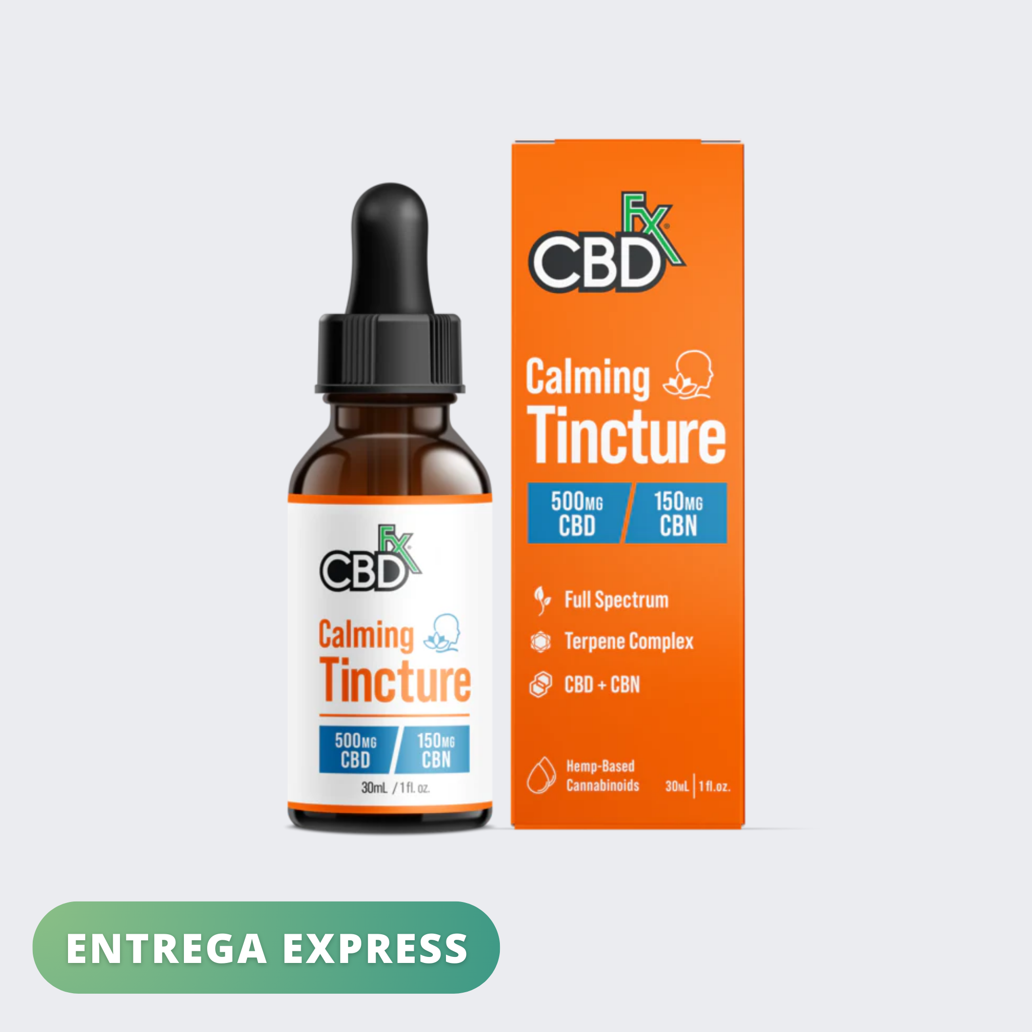 Tintura Calmante con CBD y CBN - CBDfx- 500mg - CBD Espectro Completo