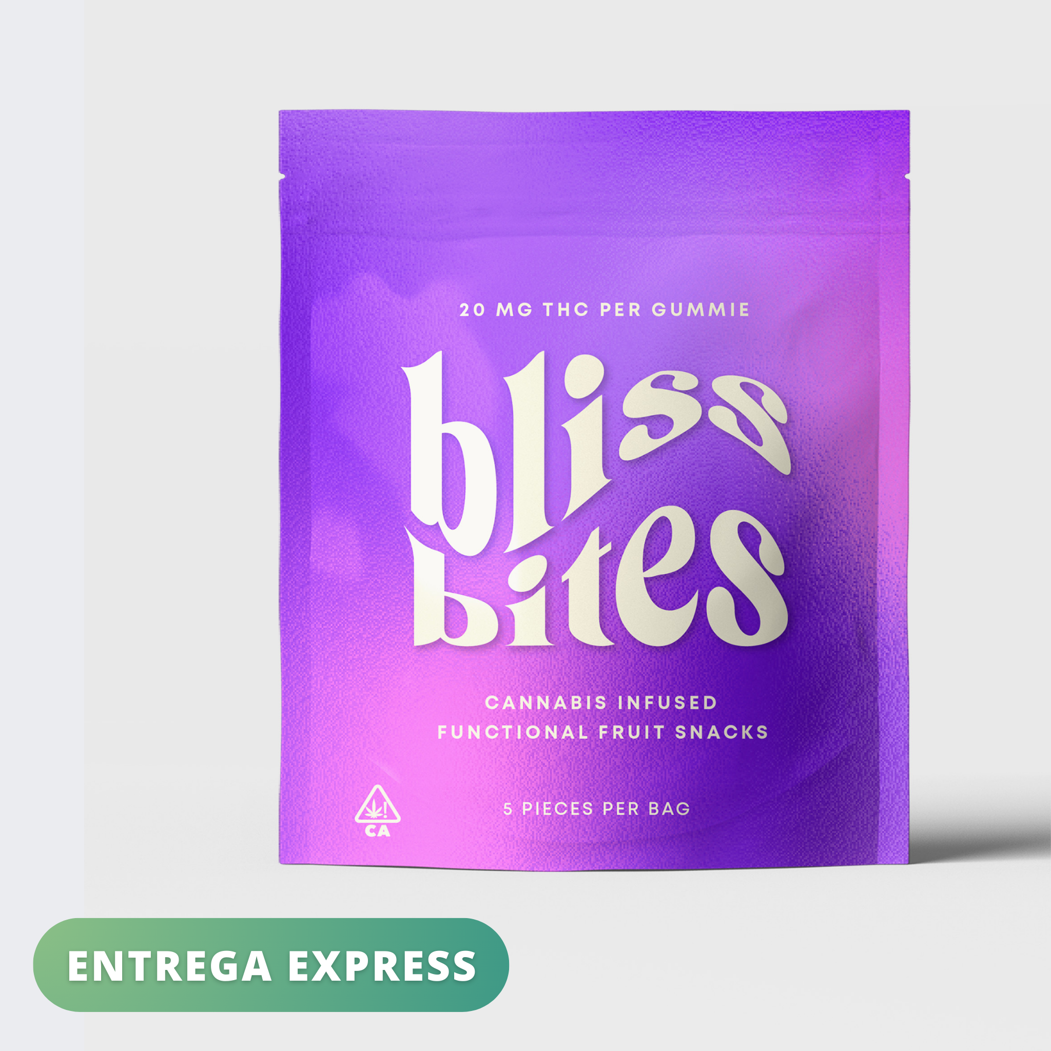 Gomitas Delta 8 - Bliss Bites - 20mg por Gomita - Mango y Fresa