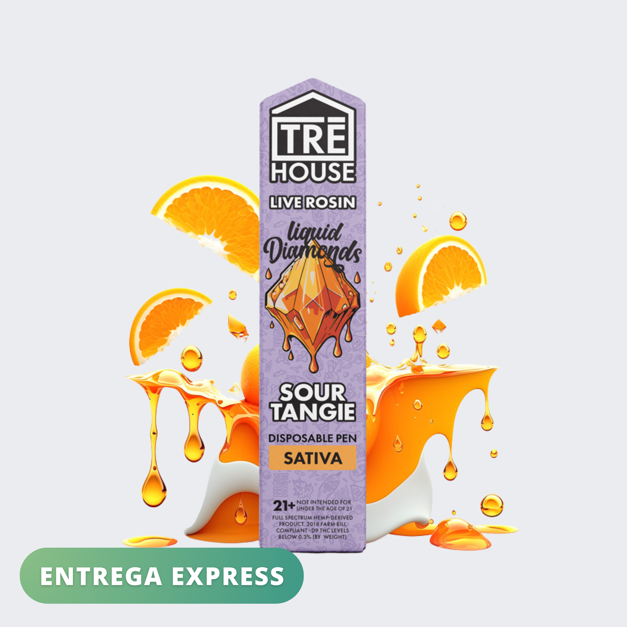 Vape Desechable - Tre House - 2000mg - 2ml - Sour Tangie